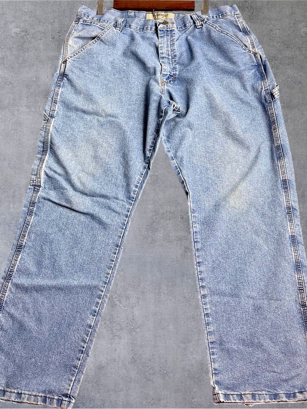 Wrangler Authentics Carpenter Jeans Mens 36x30 MEASURES 38x30 Workwear Denim